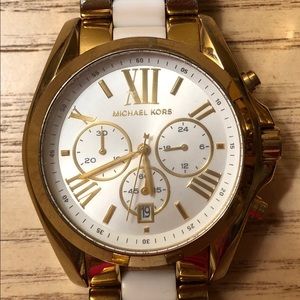 MK white & gold women’s watch